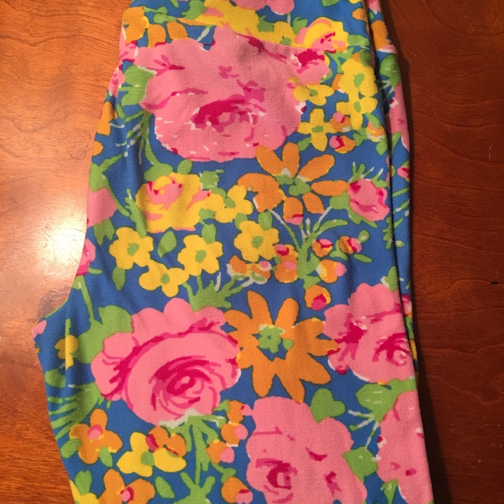OS LuLaRoe floral leggings